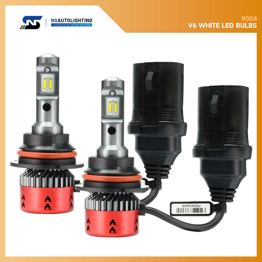 HB1 9004 6500K White LED Headlight Bulbs For Jeep Grand Cherokee ZJ, etc.