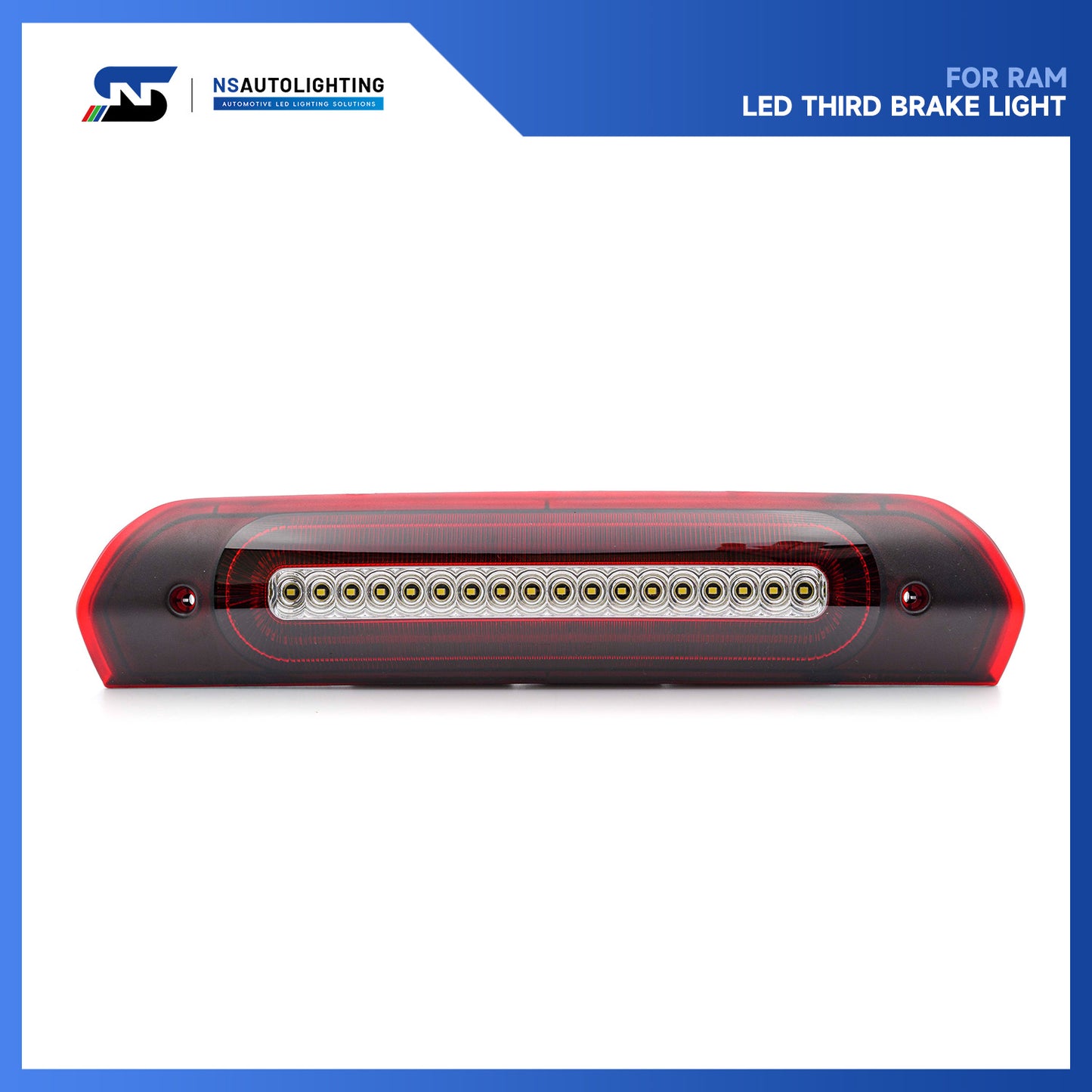 Red Lens F1 Style Strobe LED Third Brake Light For 2002-2009 Dodge Ram - NS Auto Lighting