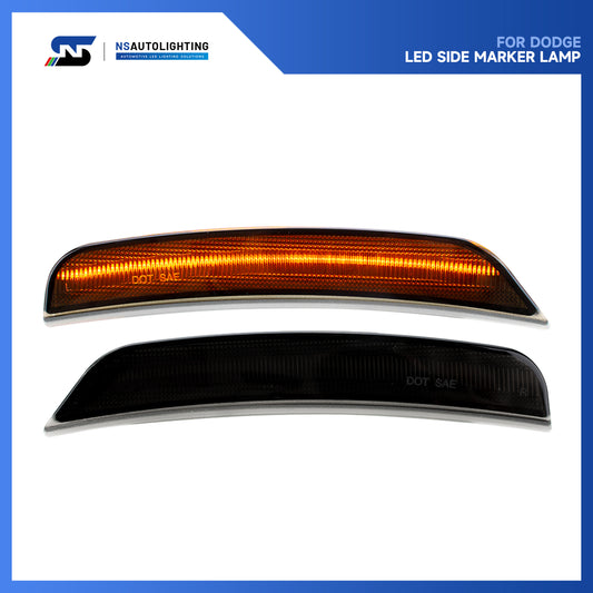 Smoked Lens Amber LED Side Marker Lights for 2021+ Dodge Durango