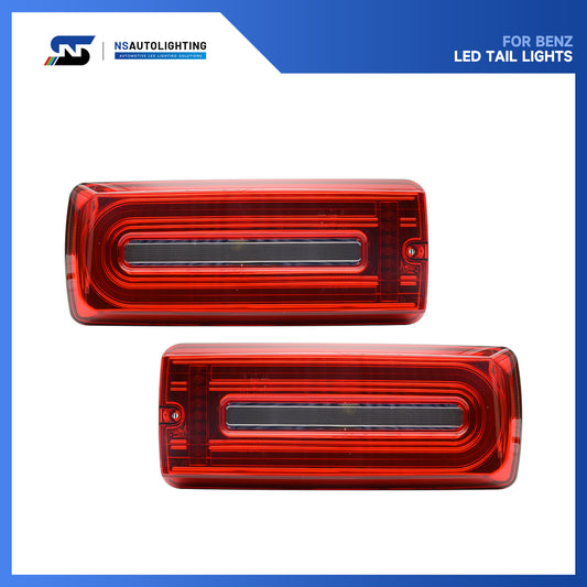 W463A Style Red Lens Dynamic LED Tail Light Assembly For 2002-2018 Mercedes Benz G-Class W463 - NS Auto Lighting