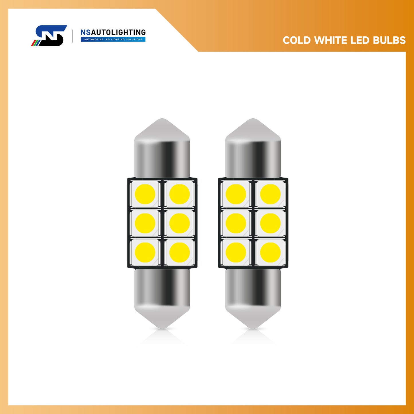 27mm 2835 6SMD Festoon LED Interior Dome Reading Light Bulbs