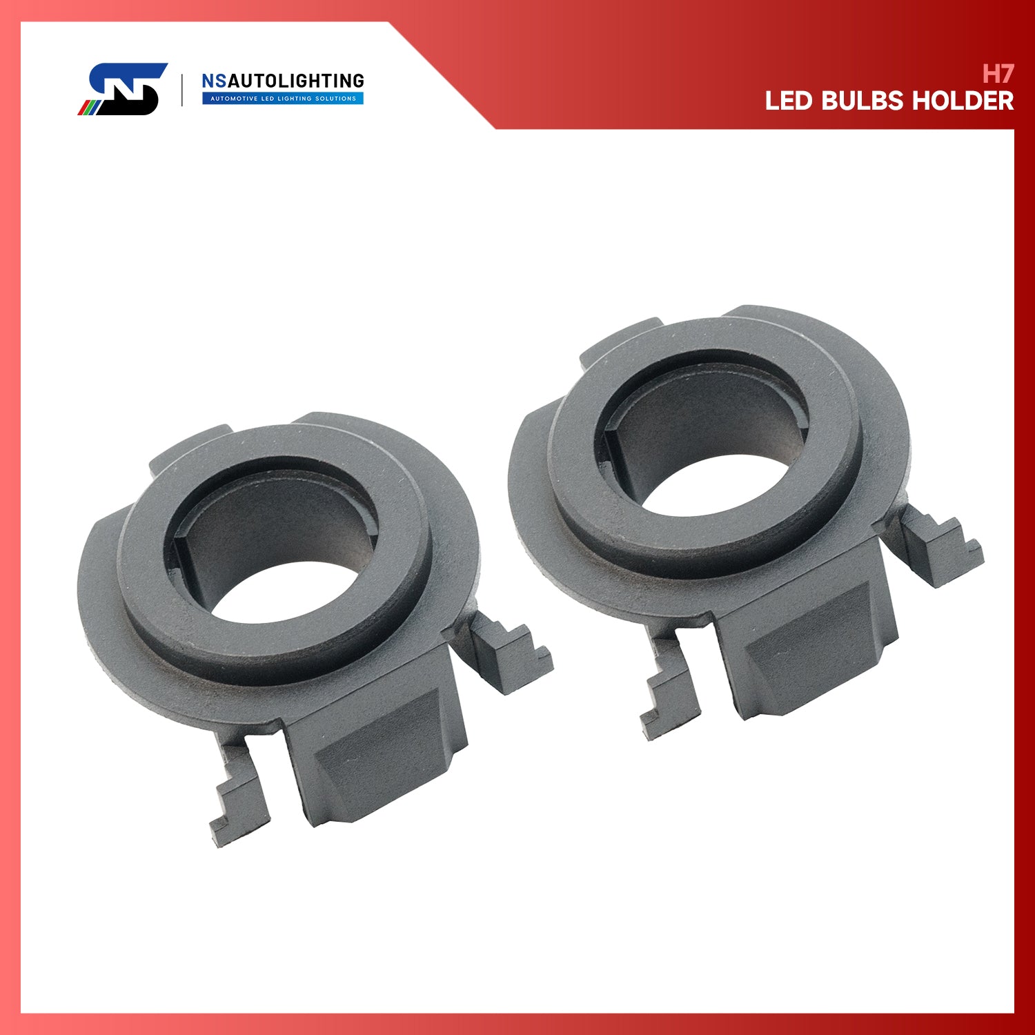 H7 LED Headlight Bulb Retainers For Fiat 500, etc. - NS Auto Lighting