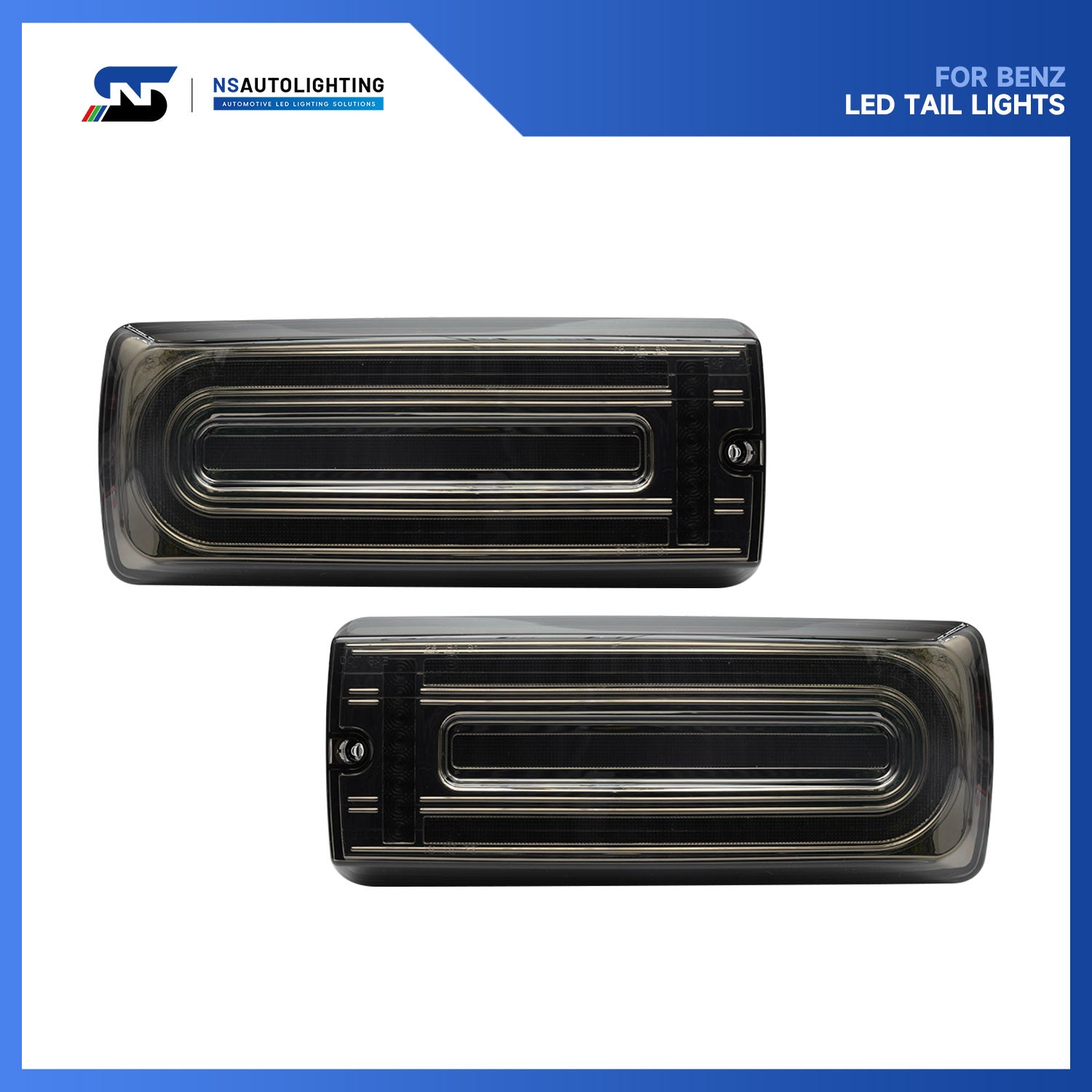 W463A Style Smoked Lens Dynamic LED Tail Light Assembly For 2002-2018 Mercedes Benz G-Class W463 - NS Auto Lighting