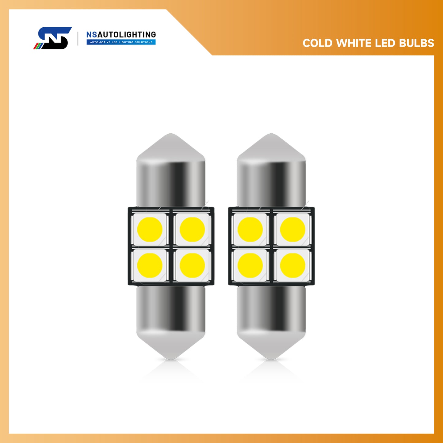 24.5mm 2835 4SMD Festoon LED Interior Map Dome Reading Light Bulbs