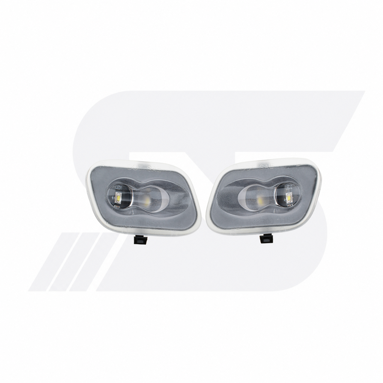 Rétroviseur latéral à LED à lentille transparente avec clignotants et feux de flaque d'eau pour Dodge Ram 2009-2023