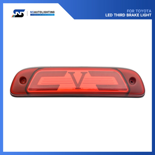 Red Lens Double C-Shaped LED Third Brake Light For 1995-2015 Toyota Tacoma - NS Auto Lighting