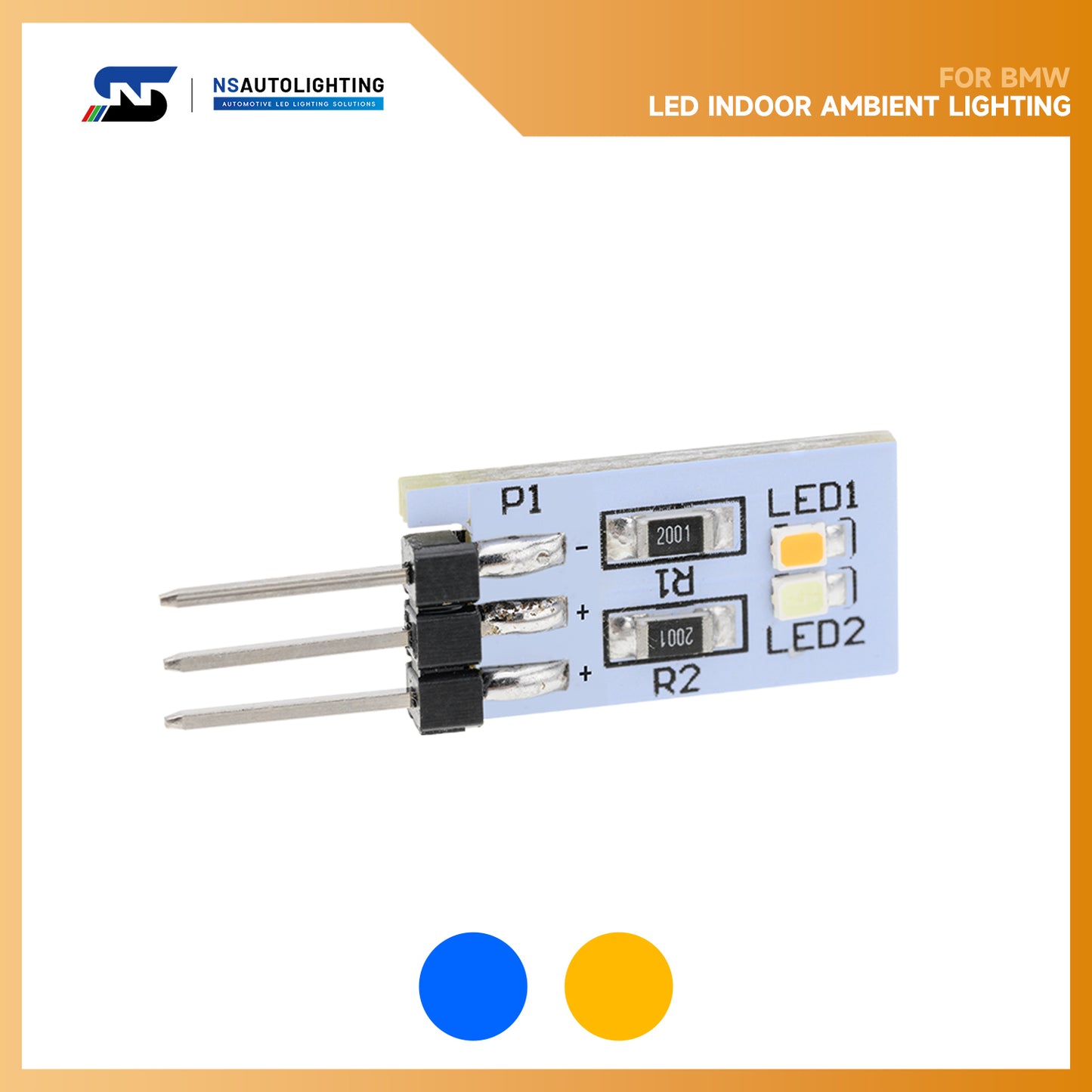 Module d'éclairage ambiant LED pour porte-gobelet intérieur de BMW
