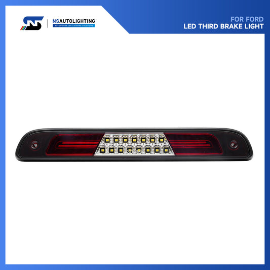 Red Lens Double C-Shaped LED Third Brake Light For 1994-1996 Ford F-Series, etc. - NS Auto Lighting