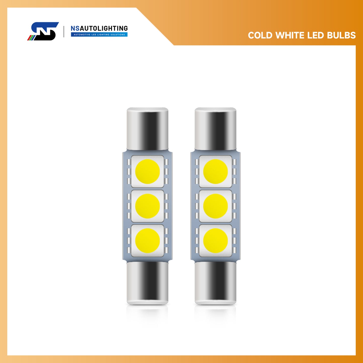 29mm 5050 3SMD Festoon LED Interior Sun Visor Vanity Mirror Light Bulbs