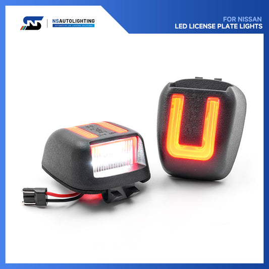 OLED U-Shaped License Plate Lights For 2007-2019 Nissan Frontier, etc. - NS Auto Lighting