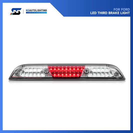 Clear Lens F1 Style Strobe LED Third Brake Light For 2015-2020 Ford F150, etc. - NS Auto Lighting