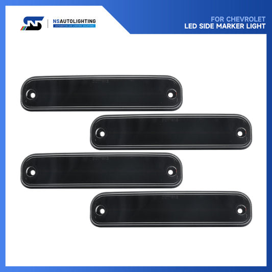 Smoked Lens LED Front & Rear Side Marker Lights For 1973-1980 Chevrolet GMC C/K Series Trucks, etc. - NS Auto Lighting