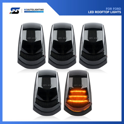 Smoked Lens Amber LED Cab Roof Lights For 2017+ Ford Super Duty - NS Auto Lighting