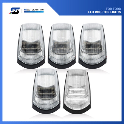 Clear Lens White LED Cab Roof Lights For 2017+ Ford Super Duty - NS Auto Lighting