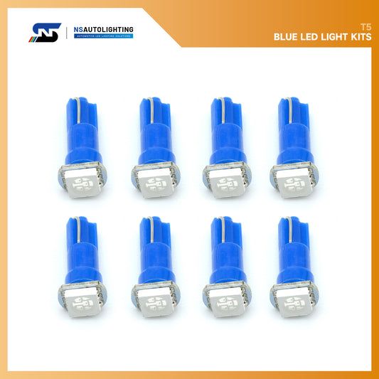 Ampoules de tableau de bord à LED bleues T5 pour Peugeot 206, Citroën C5, etc.