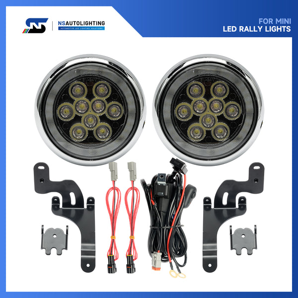 Chromed Finish LED Halo Rally Driving Lights For 2001-2008 Mini Cooper ...