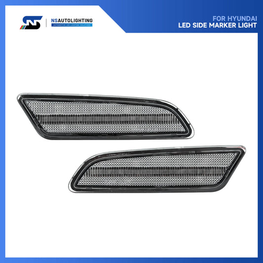 Clear Lens LED Front Bumper Side Marker Lights For 2020+ Hyundai Sonata - NS Auto Lighting