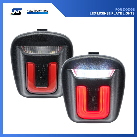 OLED U-Shaped License Plate Lights For Dodge Dakota, etc. - NS Auto Lighting