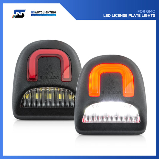 OLED U-Shaped License Plate Lights For 1999-2014 Chevrolet Silverado, GMC Sierra, etc. - NS Auto Lighting