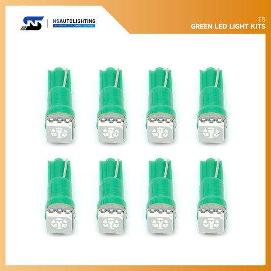 Ampoules de tableau de bord à LED vertes T5 pour Peugeot 206, Citroën C5, etc.