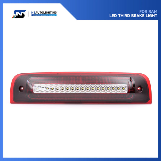 Red Lens F1 Style Strobe LED Third Brake Light For 2009-2018 Dodge Ram - NS Auto Lighting