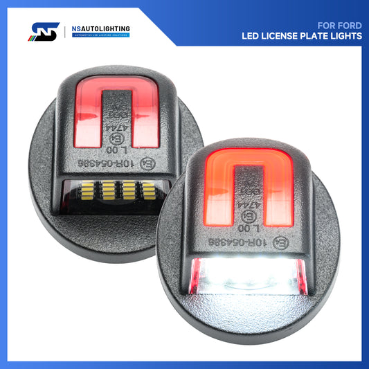 OLED U-Shaped License Plate Lights For 1980-2014 Ford F-150, etc. - NS Auto Lighting