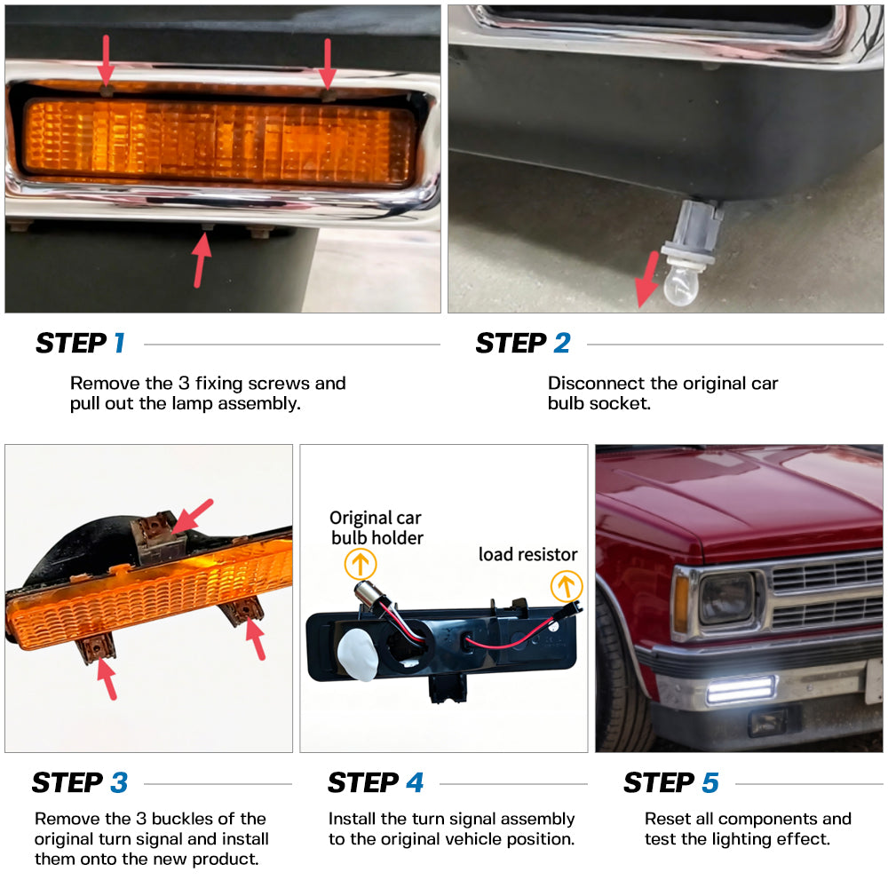 Getönte Linse LED Abschleppspiegel Blinker Lichter für 2010-2023 Dodge Ram