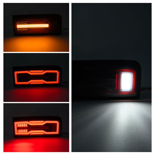 Smoked Lens EV Style LED Tail Light Assembly For 2003-2009 Hummer H2 SUV - NS Auto Lighting