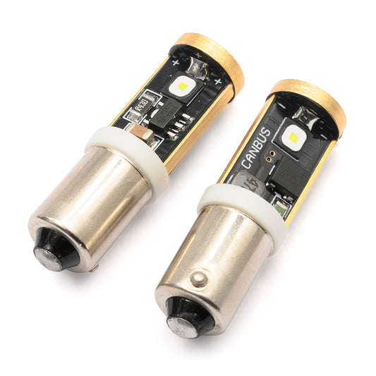 BAY9S H21W Cool White LED Bulbs for 2004-2010 VW Beetle, etc. - NS Auto Lighting