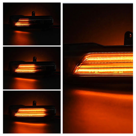 Smoked Lens Dynamic LED Side Mirror Turn Signal Lights For 2019-2024 Dodge Ram 1500 DT - NS Auto Lighting