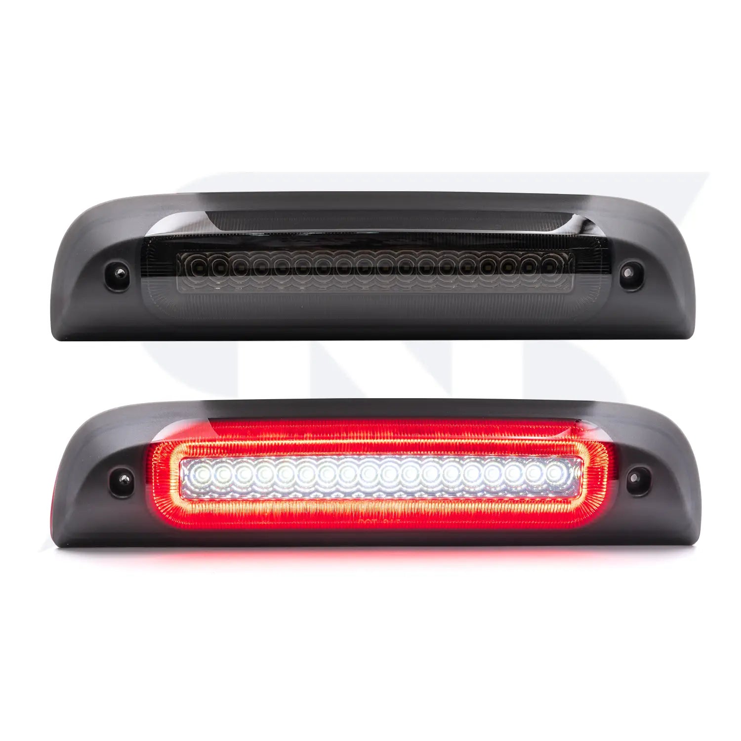 Troisième feu stop stroboscopique à LED de style F1 à lentille fumée pour Chevrolet Silverado, GMC Sierra 2014-2019
