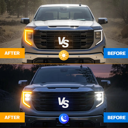 Full Time Amber DRL Override Mod for 2022+ GMC Sierra 1500 2500 3500 Refreshed