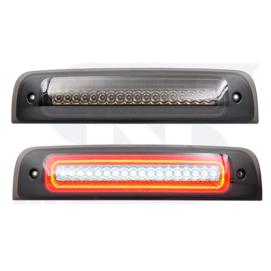 Troisième feu stop stroboscopique à LED de style F1 à lentille fumée pour Dodge Ram 2009-2018