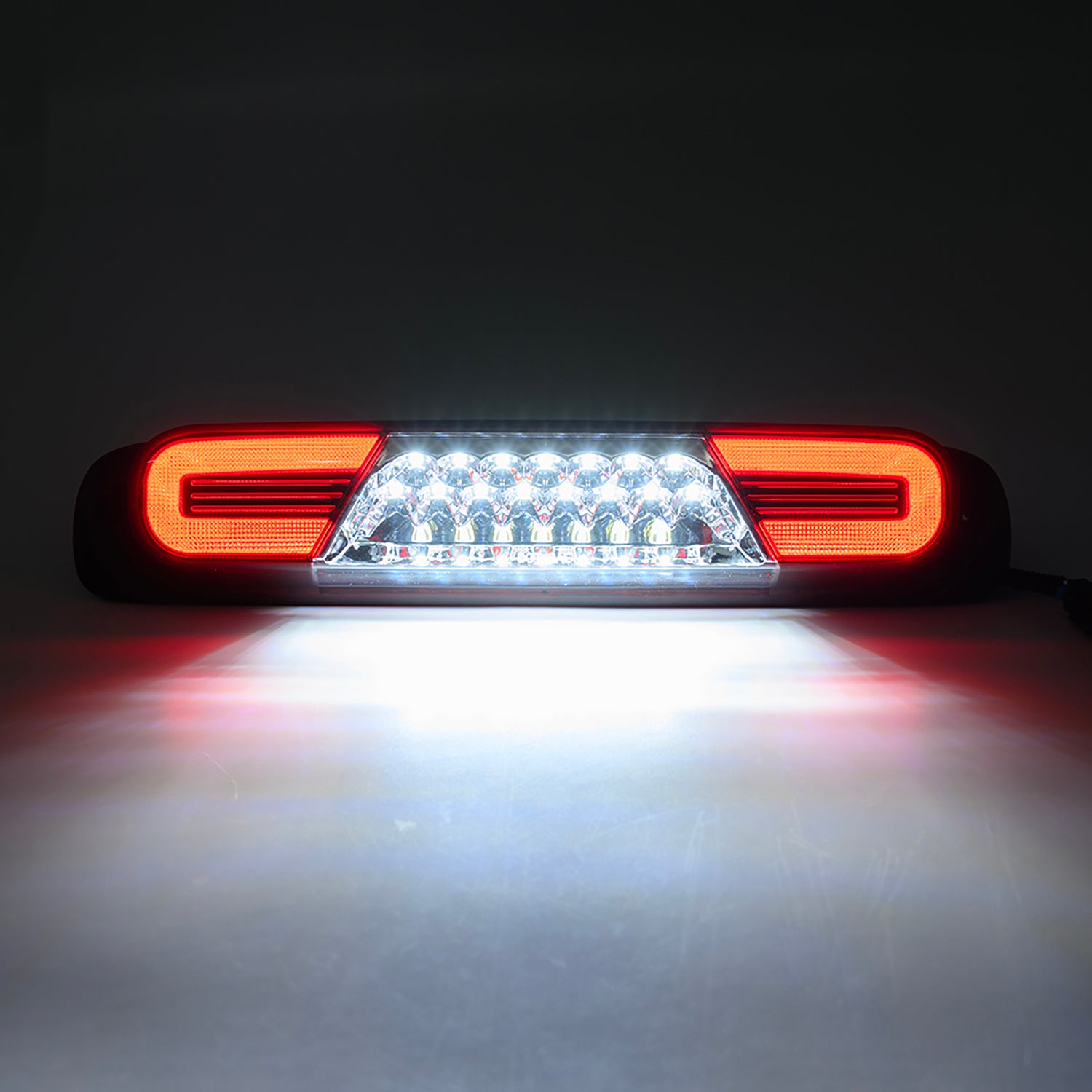 Red Lens Double C-Shaped LED Third Brake Light For 1999-2007 Chevrolet Silverado, GMC Sierra - NS Auto Lighting