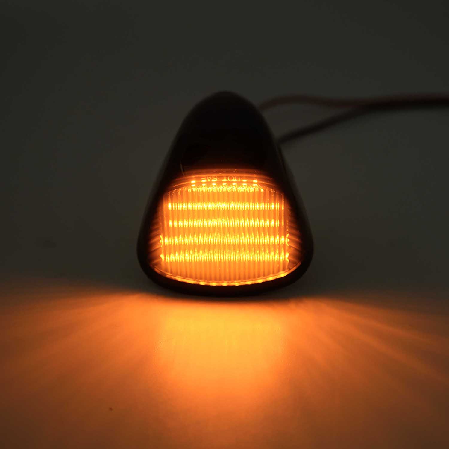 Smoked Lens Amber LED Cab Roof Lights For 1999-2016 Ford Super Duty, etc. - NS Auto Lighting