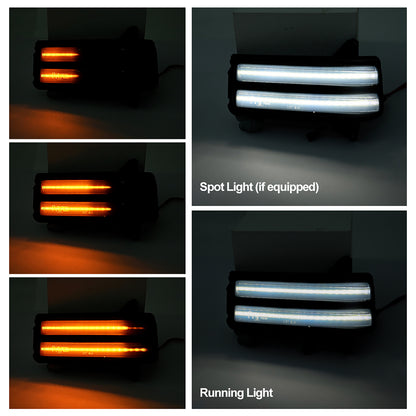Smoked Lens Dynamic Switchback LED Towing Mirror Turn Signal Lights For 2020+ Chevrolet Silverado, GMC Sierra - NS Auto Lighting