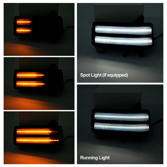 Smoked Lens Dynamic Switchback LED Towing Mirror Turn Signal Lights For 2020+ Chevrolet Silverado, GMC Sierra - NS Auto Lighting