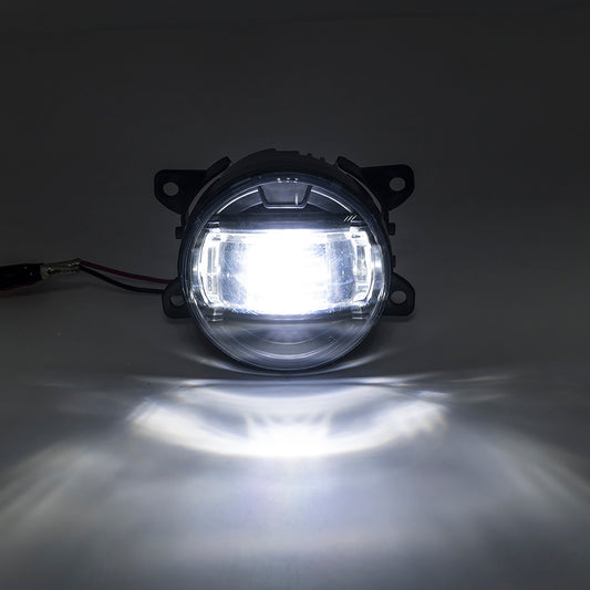Smoked Lens White LED Front Bumper Fog Light Assembly For Jeep, Fiat, etc. - NS Auto Lighting