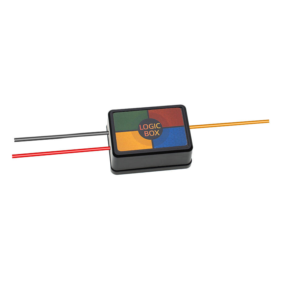 Module logique de troisième feu stop pour câblage de camionnette Kit de boîtier logique de troisième feu stop pour empêcher le troisième feu stop du camping-car/camion de clignoter lorsque les clignotants sont allumés