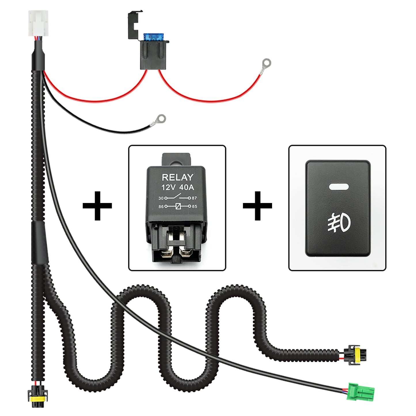 Kit de faisceau de câbles pour feux antibrouillard H10 H12 pour Toyota Tundra, Toyota Tacoma, etc.