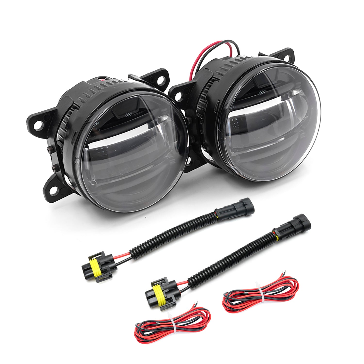 Smoked Lens White LED Front Bumper Fog Light Assembly For Alfa Romeo, etc. - NS Auto Lighting