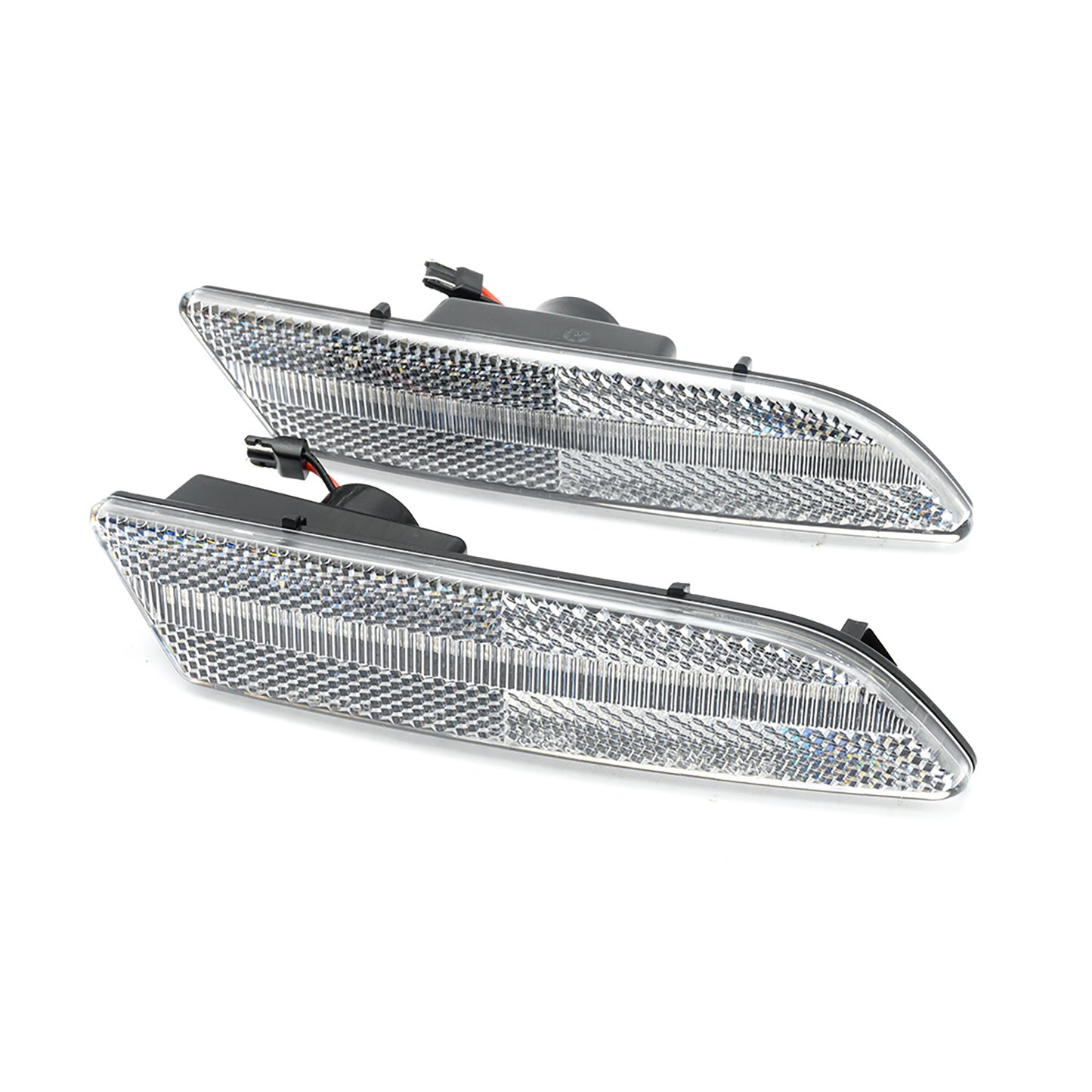 Clear Lens LED Front & Rear Side Marker Lights For 2004-2008 Chrysler Crossfire - NS Auto Lighting