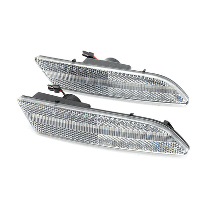 Clear Lens LED Front & Rear Side Marker Lights For 2004-2008 Chrysler Crossfire - NS Auto Lighting