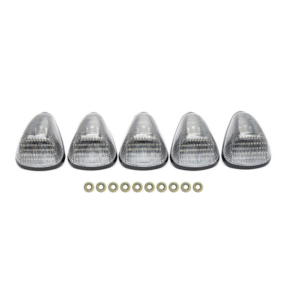 Clear Lens Amber LED Cab Roof Lights For 1999-2016 Ford Super Duty, etc. - NS Auto Lighting
