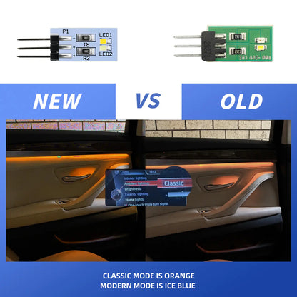 Module d'éclairage ambiant LED pour porte-gobelet intérieur de BMW