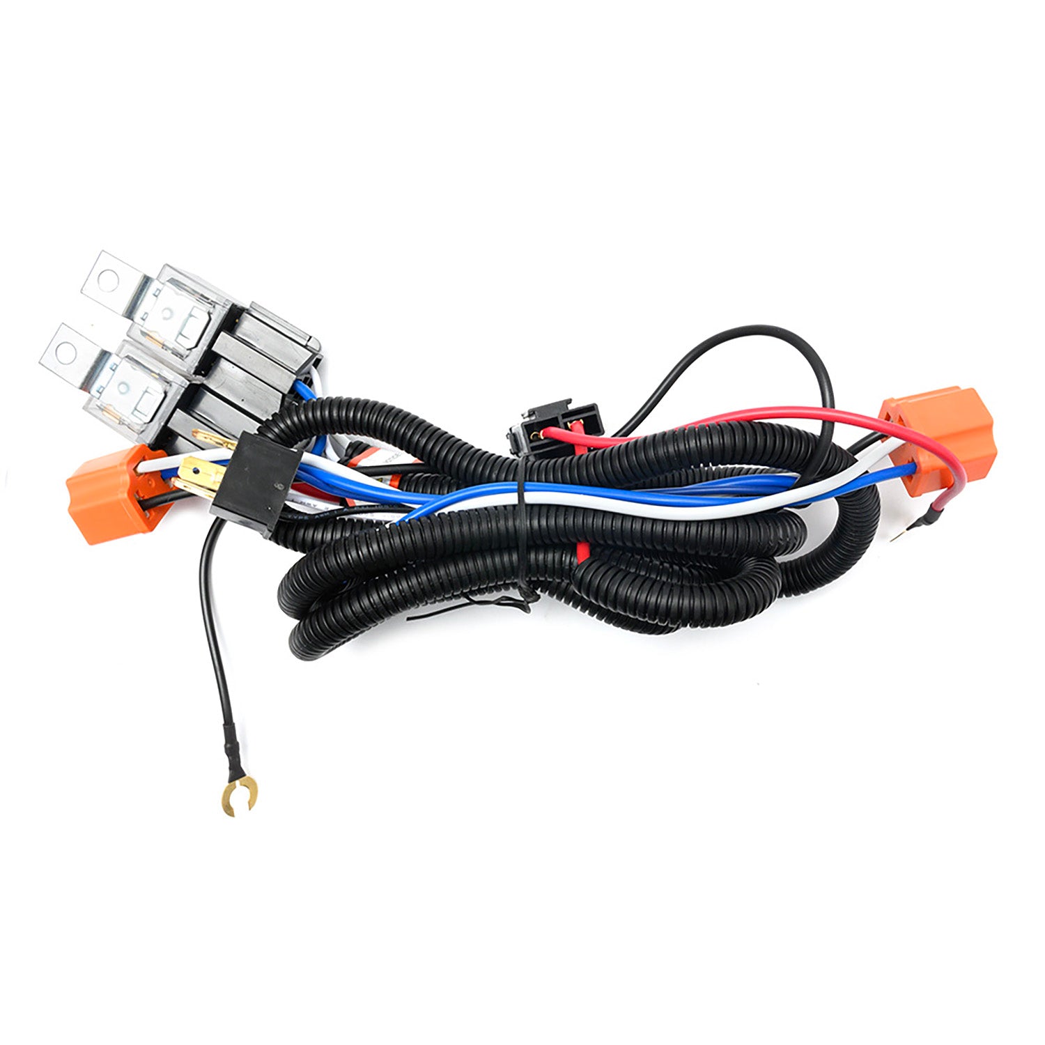 H4 H6054 Headlight Relay Harness Kit for 5x7 7x6 7" Sealed Beam LED Headlights - NS Auto Lighting
