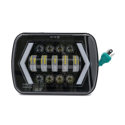 Phare carré à LED Switchback 7X6 avec clignotant DRL