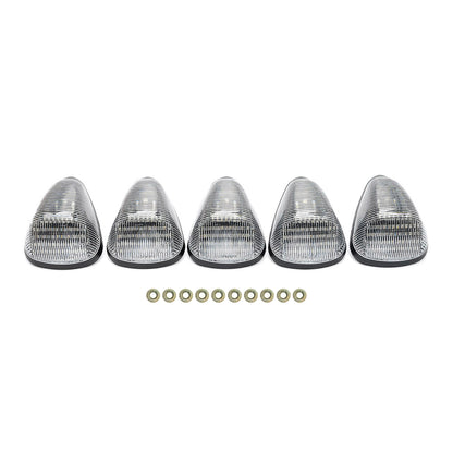 Clear Lens White LED Cab Roof Lights For 1999-2016 Ford Super Duty, etc. - NS Auto Lighting