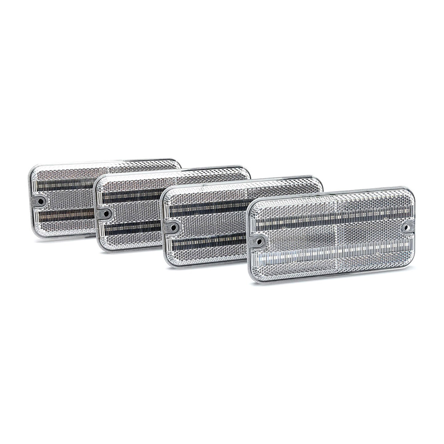 Clear Lens LED Front & Rear Side Marker Lights For 1985-1996 Chevrolet Van, etc. - NS Auto Lighting