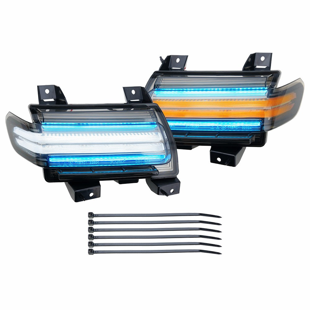 Smoked Lens 3-in-1 LED Turn Signal Light For 2018-2026 Jeep Wrangler JL Sport/S